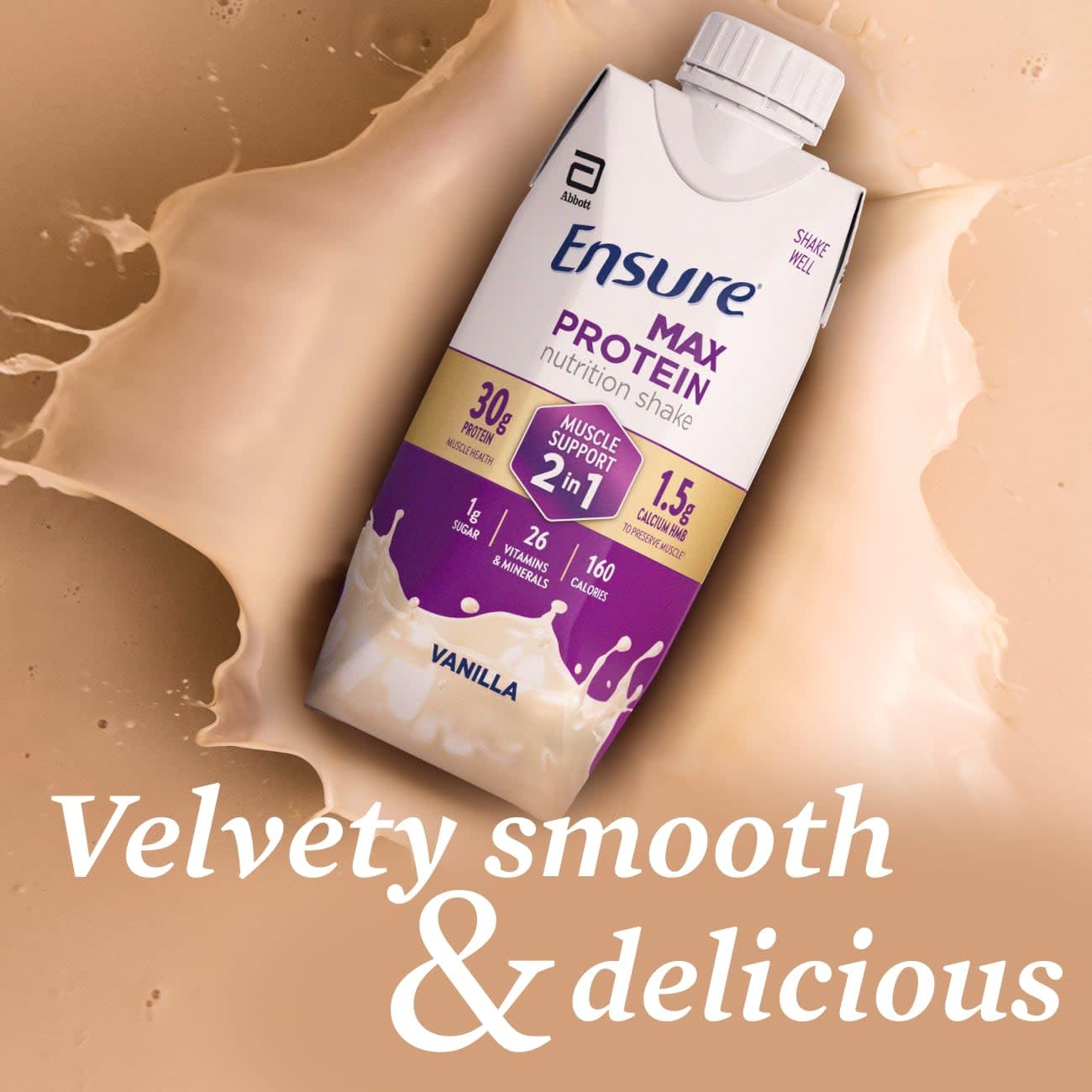 Ensure Max Protein 2-in-1 Vanilla, 30g High Protein, HMB 12 pack