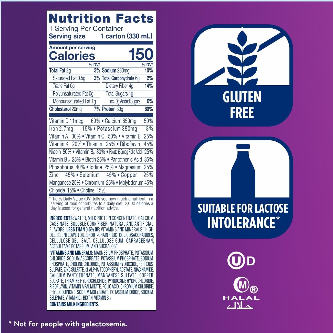 Ensure Max Protein Birthday Cake Shake, 30g High Protein, 12 Pack