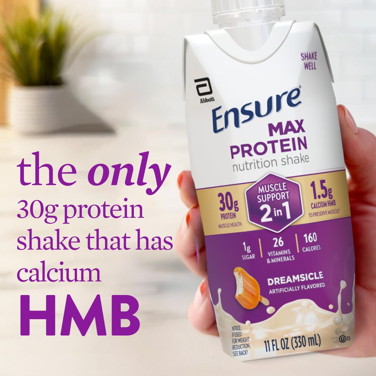 Ensure Max Protein 2-in-1 Dreamsicle, 30g High Protein, HMB 12 pack