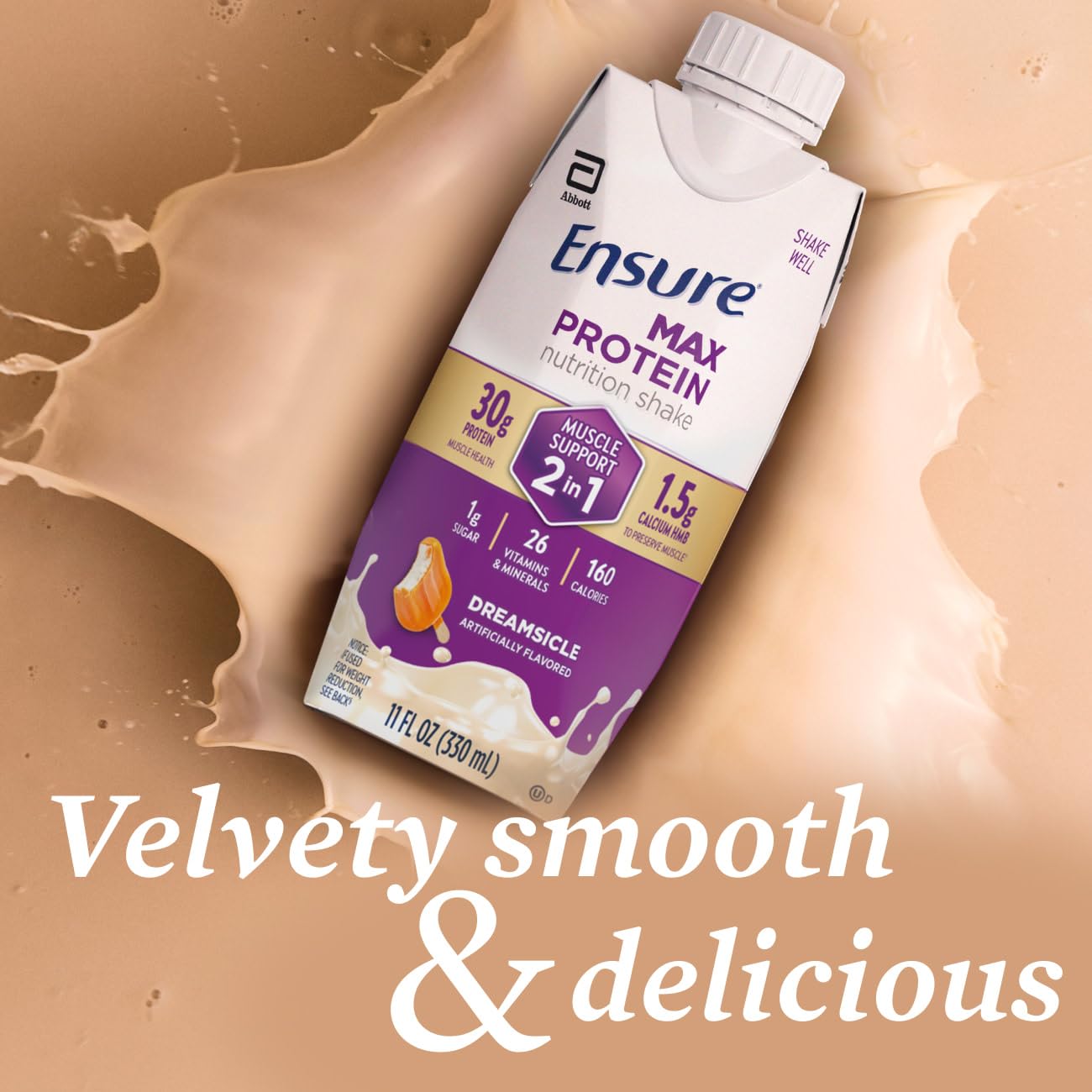 Ensure Max Protein 2-in-1 Dreamsicle, 30g High Protein, HMB 12 pack
