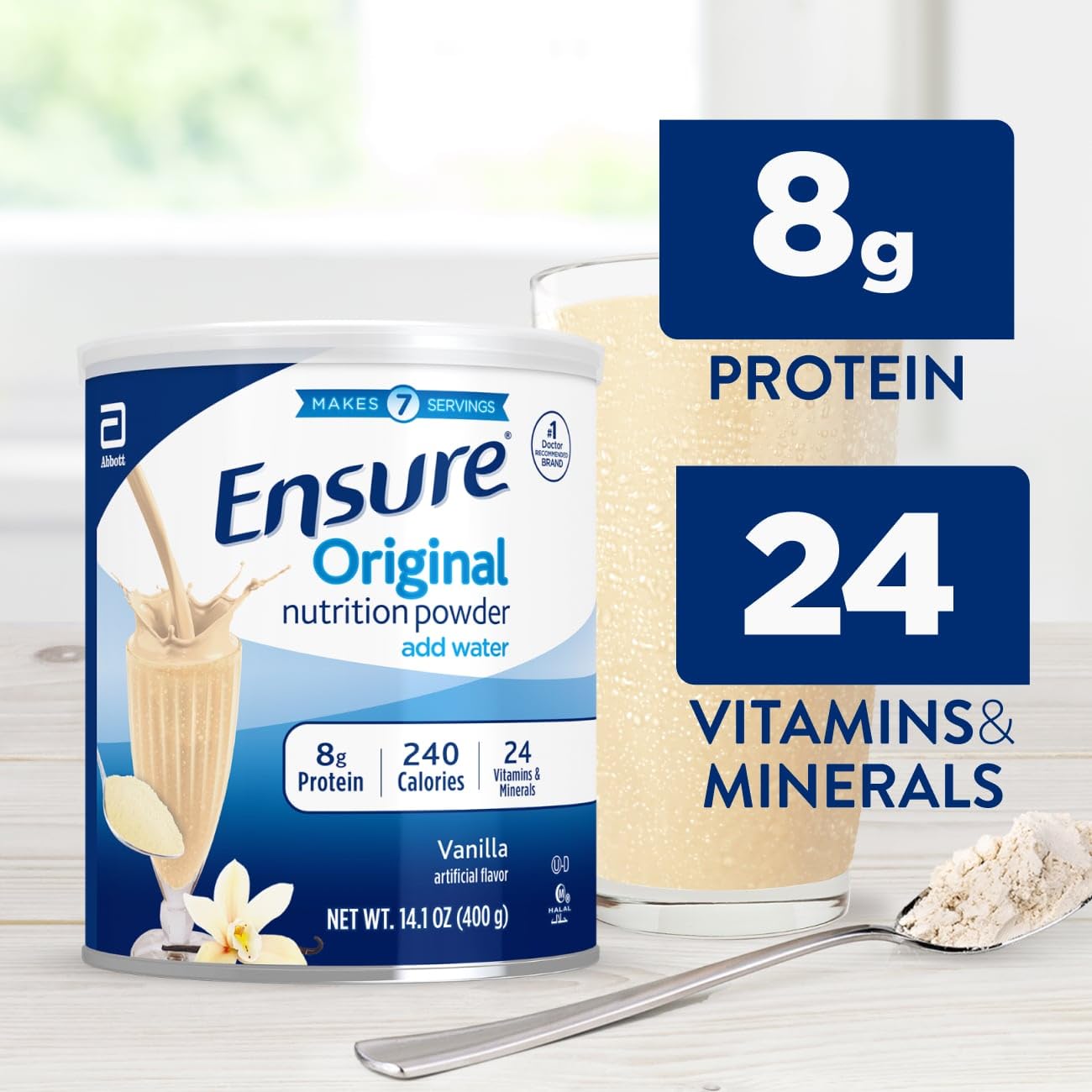 Ensure Original Vanilla Nutrition Powder, Small Meal Replacement, 6 Pack