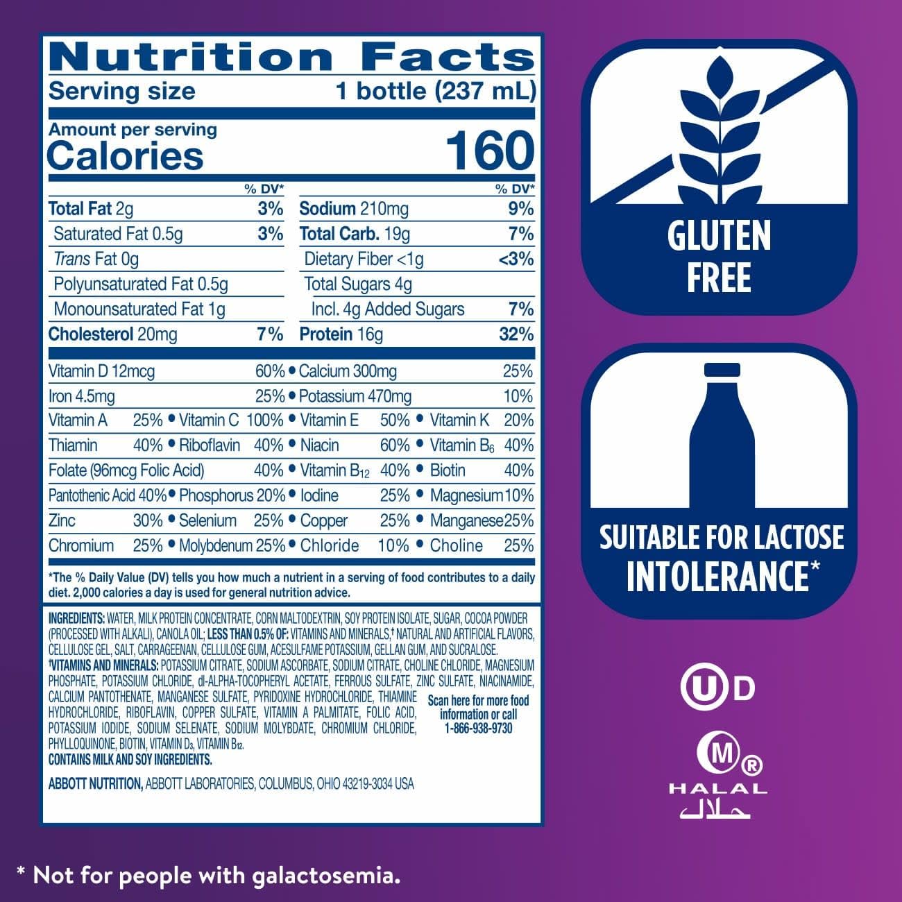 Ensure High Protein Milk Chocolate Nutrition Shake, Ready to Drink, 16g Protein and 27 Vitamins and Minerals, 8 fl oz, 24 Pack