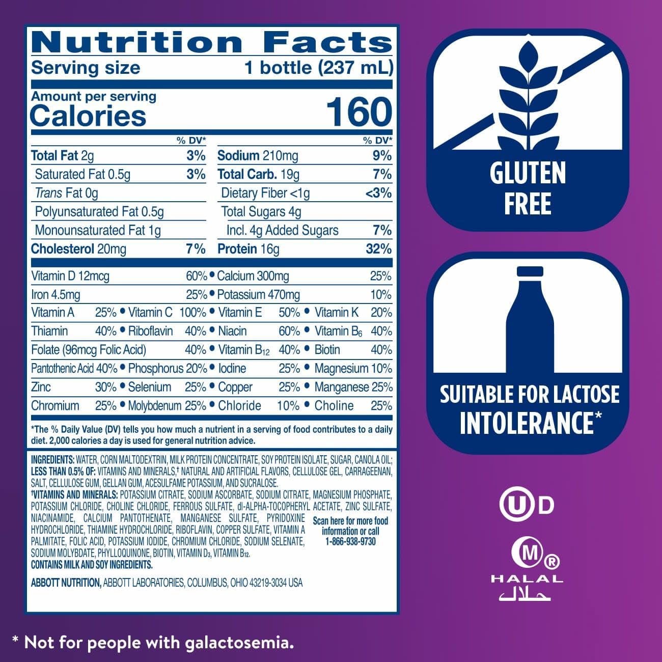 Ensure High Protein Vanilla Nutrition Shake with Fiber, Ready to Drink, 16g Protein and 27 Vitamins and Minerals, 8 fl oz, 24 Pack