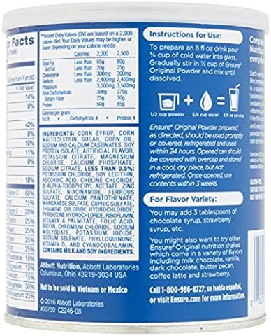 Ensure Original Nutrition Powder, Vanilla 14 Ounces (Value Pack of 4)